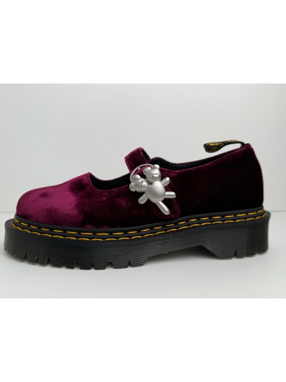 Dr. Martens x Heaven Marc Jacobs Addina Velvet Shoes Cherry Red Mary Janes UK 6 - Picture 7 of 17